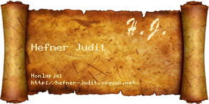 Hefner Judit névjegykártya